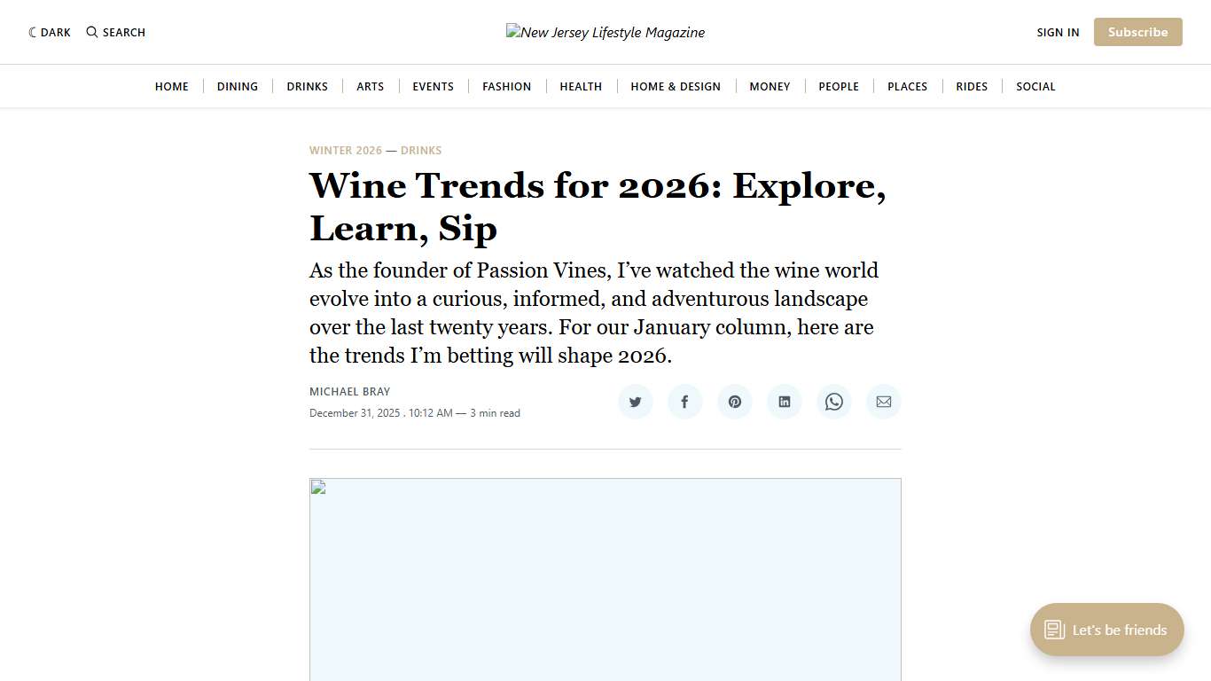 Wine Trends for 2026: Explore, Learn, Sip